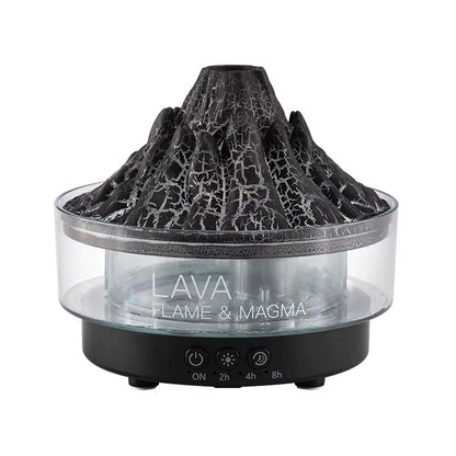 Colorful Lights Volcano Lava Air Humidifier Aromatherapy Essential Oils Diffuser Remote Control Jellyfish Smoke Ring Flame